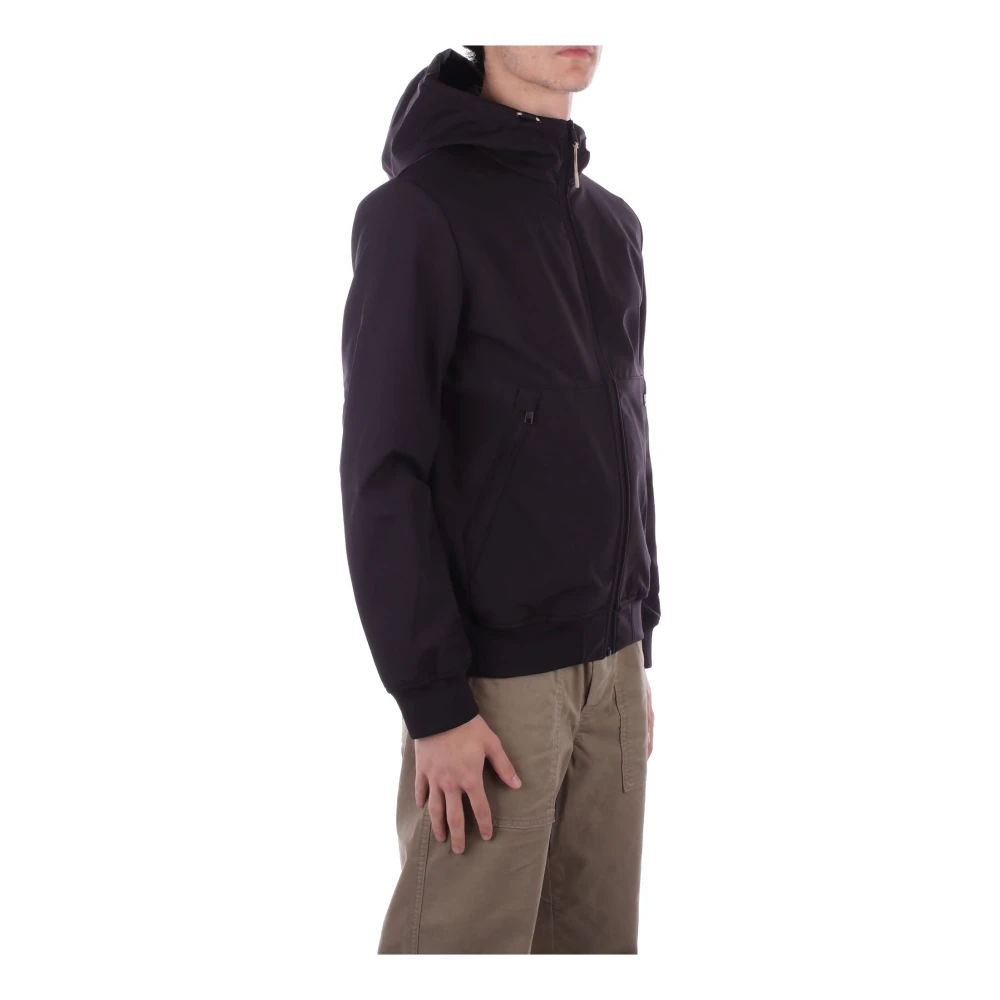 Only & Sons Zwarte jas met capuchon en ritszakken Black Heren