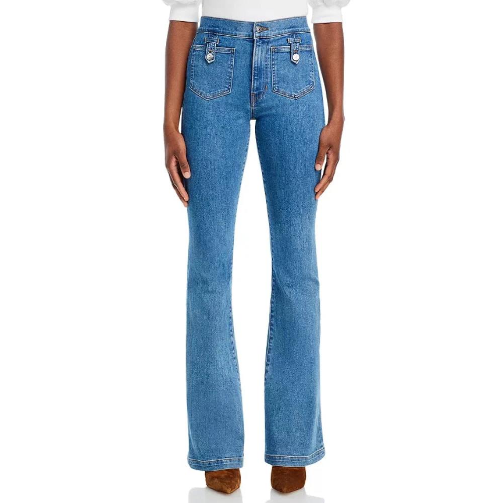 ETRO High Rise Flare Jeans Glob tter Moon Blue Dames