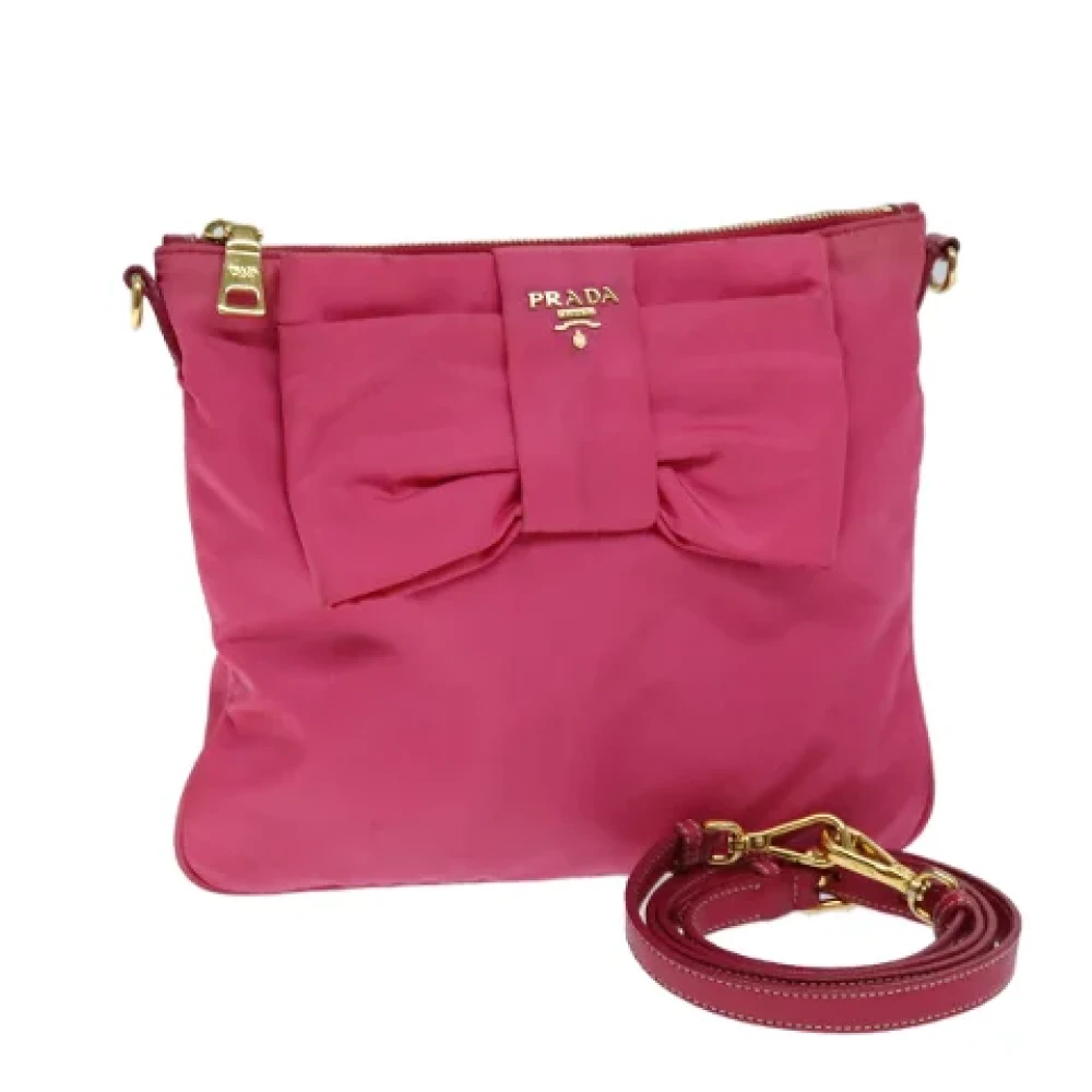 Prada Vintage Pre-owned Nylon prada-bags Pink Dames