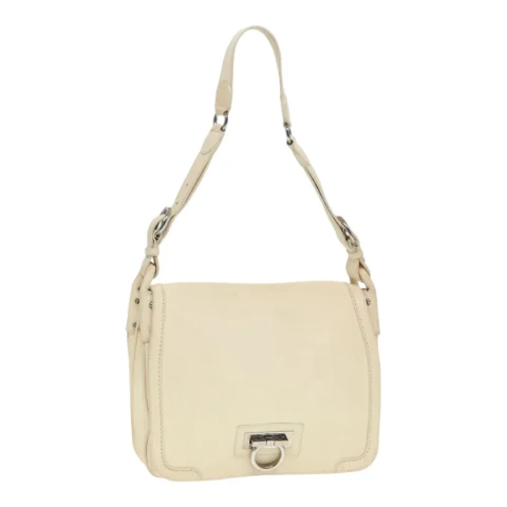 Salvatore Ferragamo Pre-owned Leather shoulder-bags White Dames