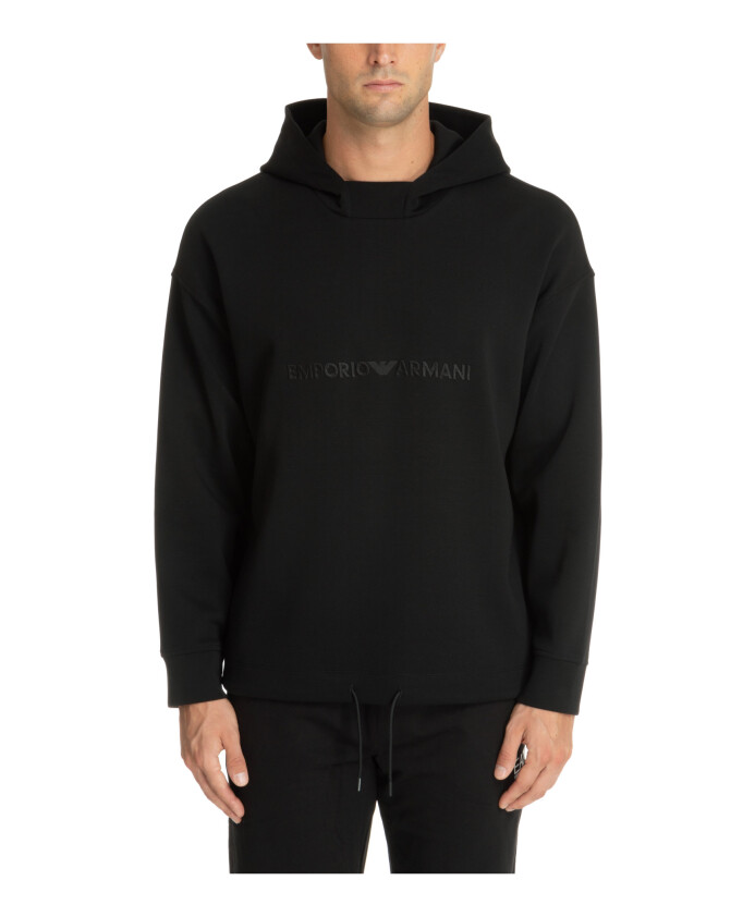 drawstring-plain-logo-hoodie