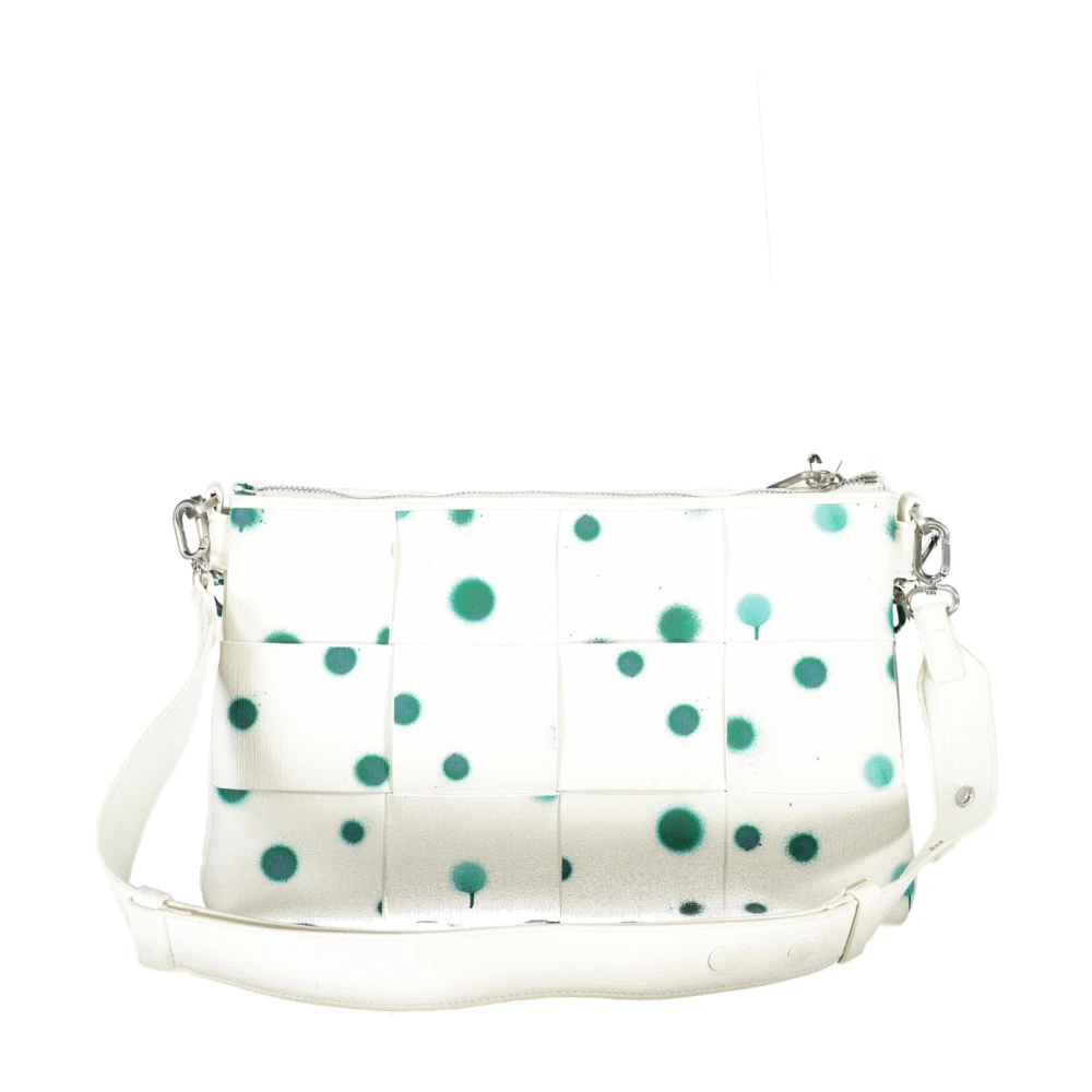 Desigual Handtas met polka dot en kettingriem White Dames