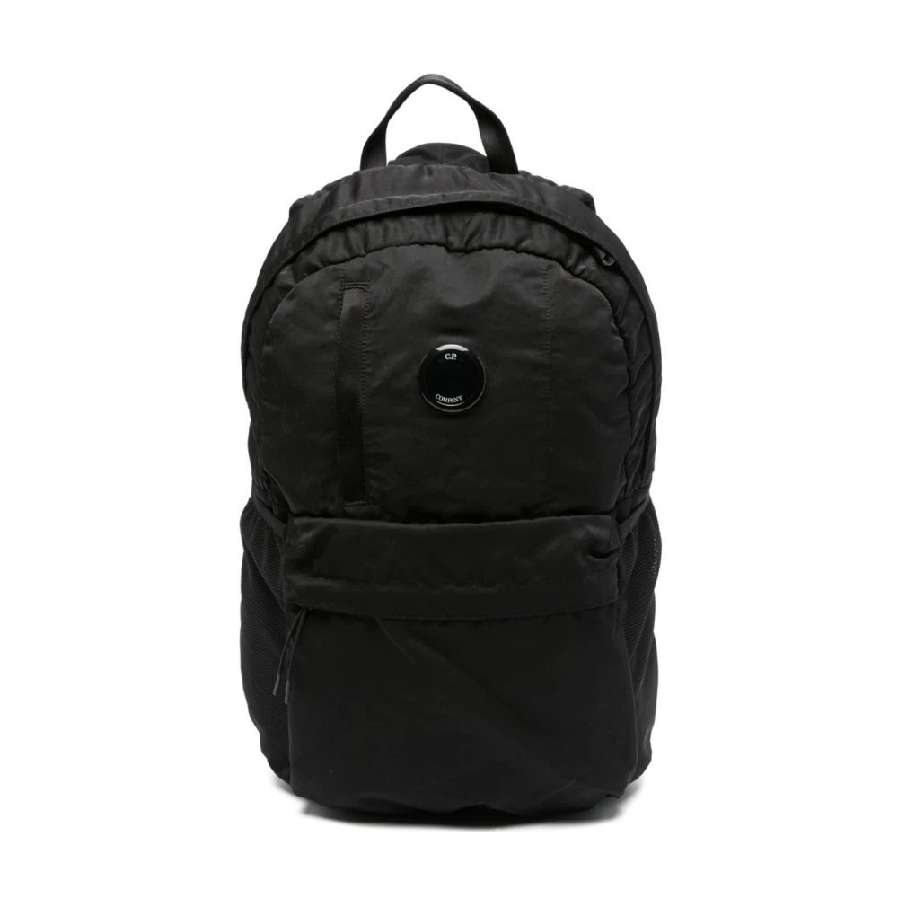 C.P. Company Zwarte rugzak met handtekeningbrildetail Black Heren