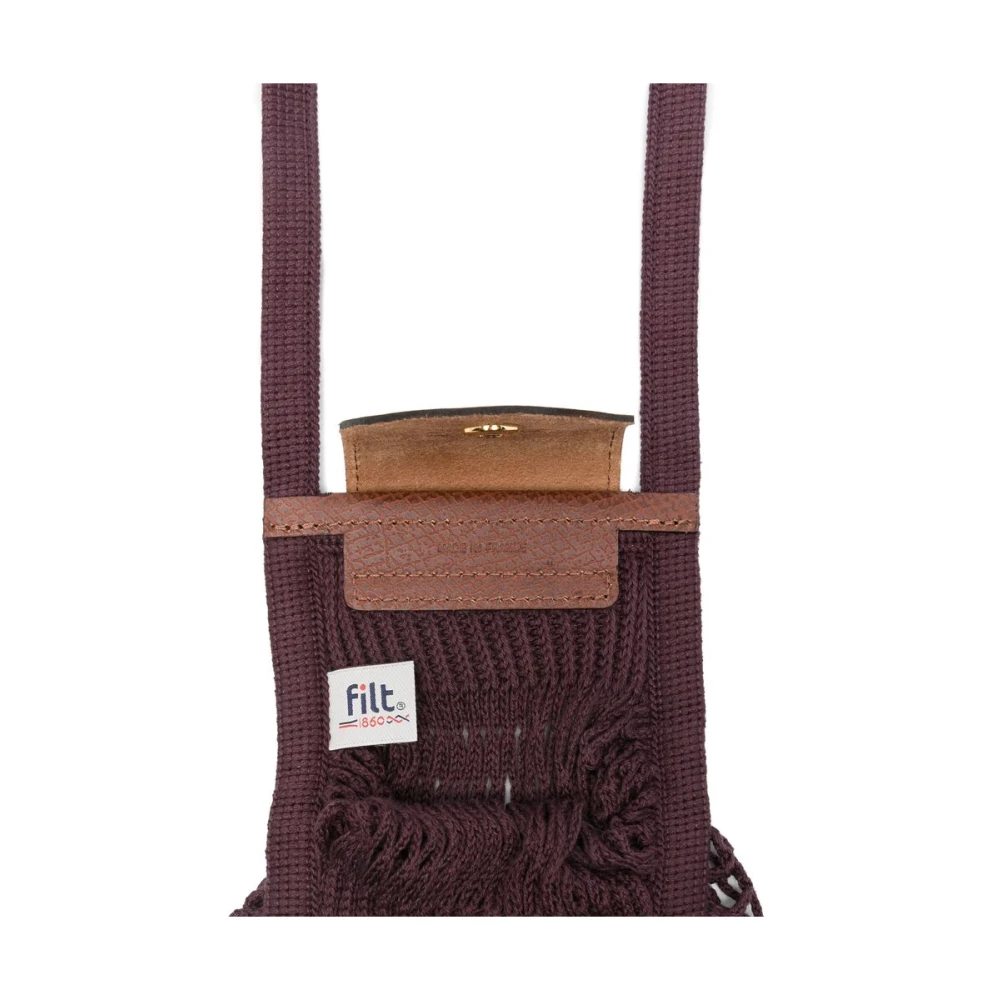 Longchamp Paarse Mesh Design Omslag Schoudertas Purple Dames