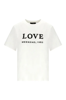 Ikonisk tryckt jerseyt-shirt