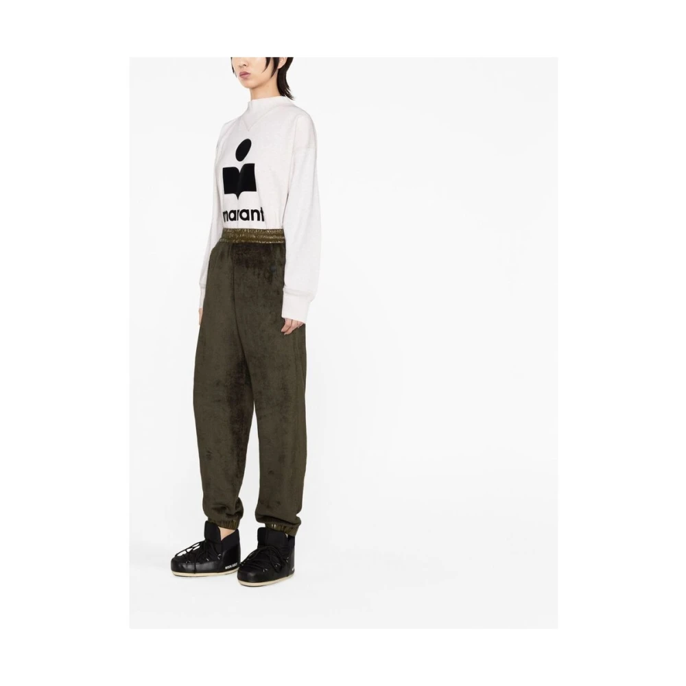 Isabel Marant Étoile Ecru Flocked-Logo Sweatshirt White Dames