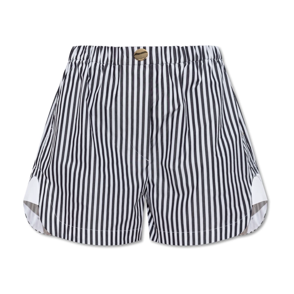 SPORTMAX Zwarte katoenen shorts met elastische taille Black Dames