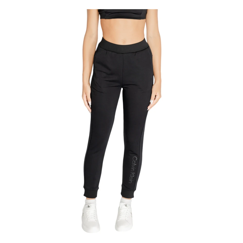Calvin Klein Zwarte Polyester Broek Herfst Winter Vrouwen Black Dames
