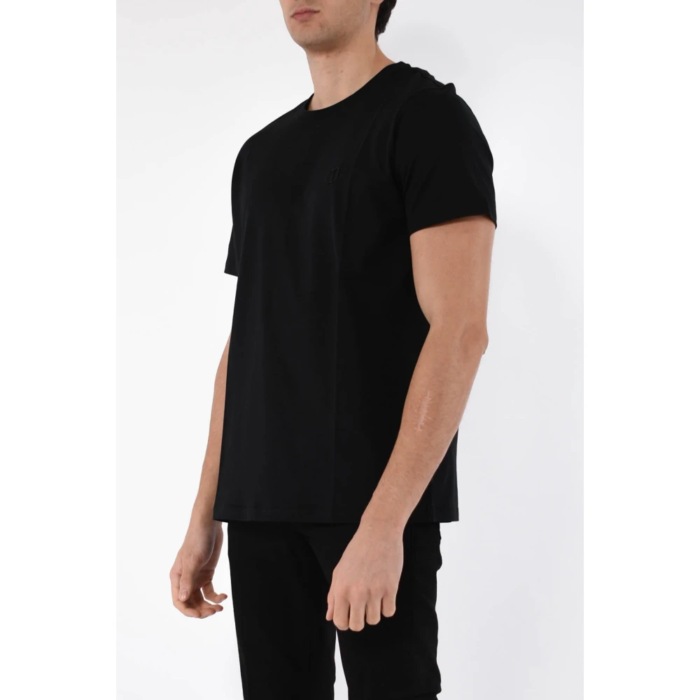 Dondup Jersey T-shirt met slim fit Black Heren