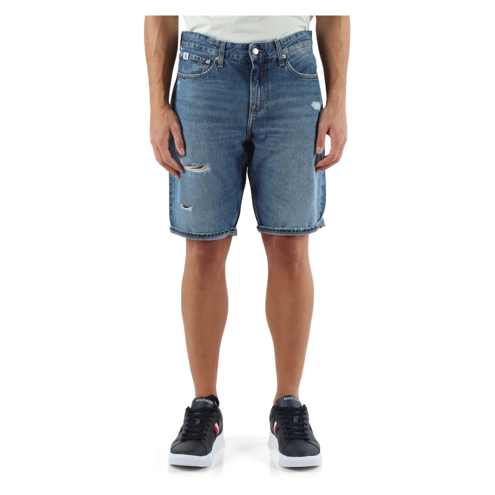 Calvin Klein Jeans Regular Fit Bermuda Jeans Vijf Zakken Blue Heren
