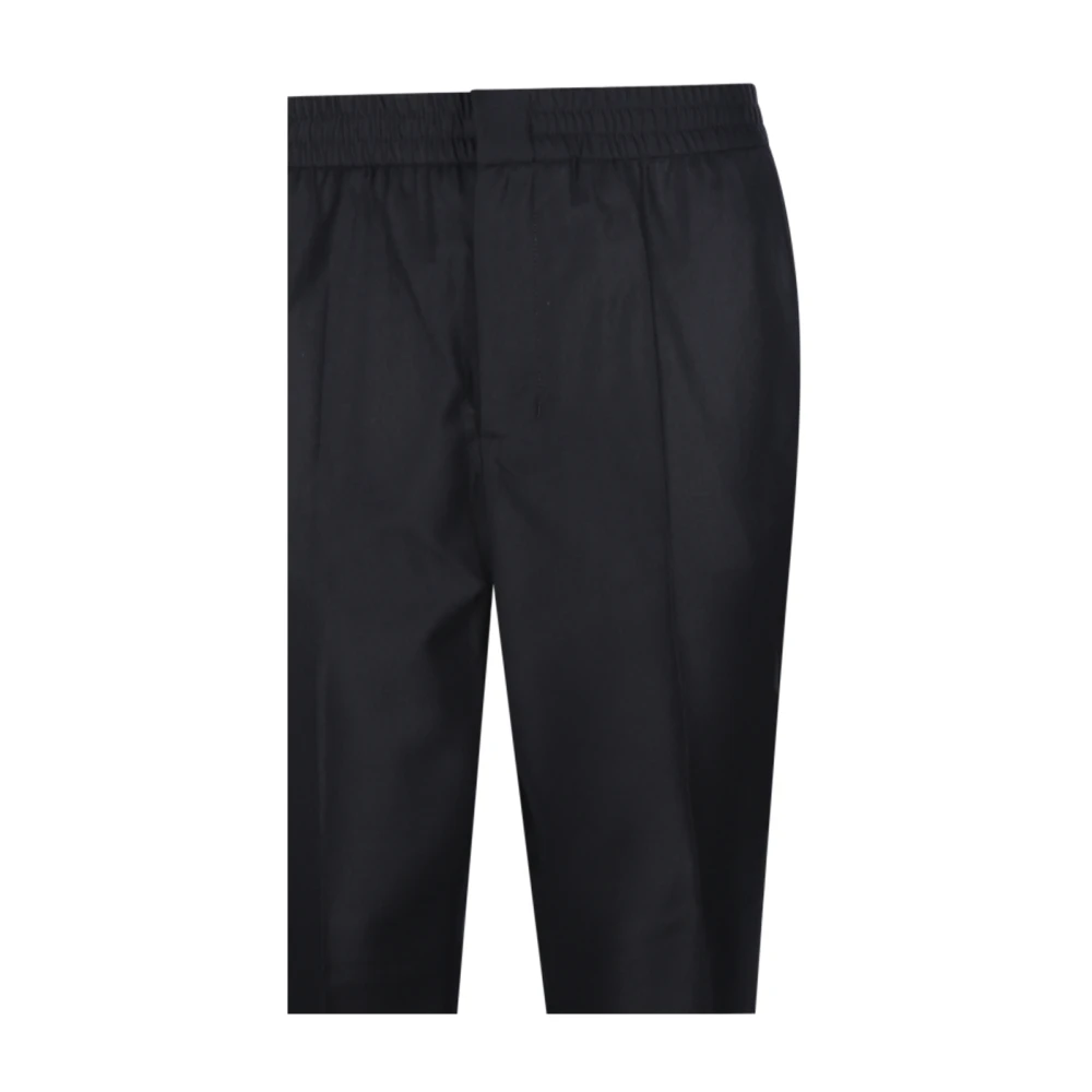 Ami Paris Zwarte elastische taille broek Black Heren