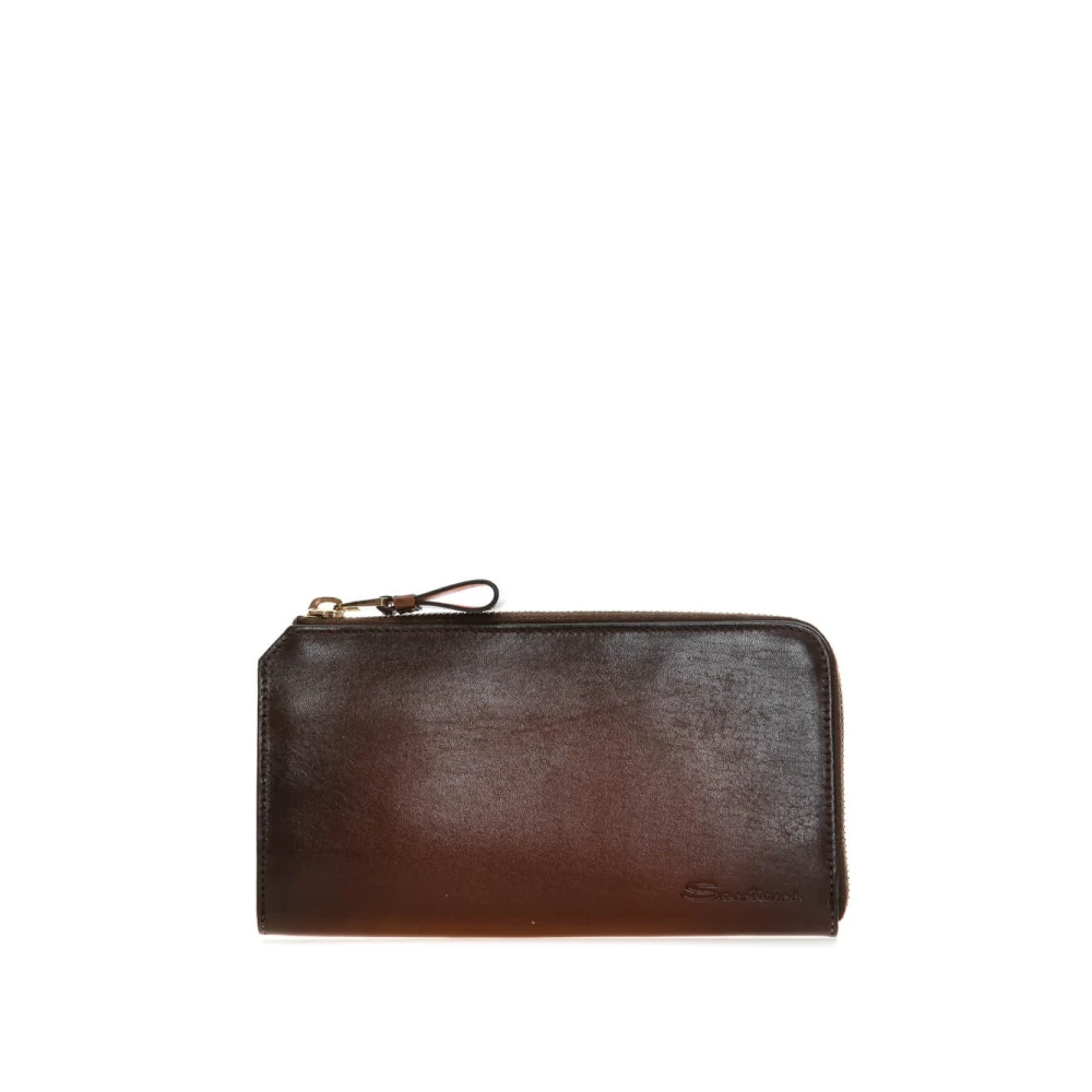 Santoni Stijlvolle Portemonnee met Uniek Design Brown Heren