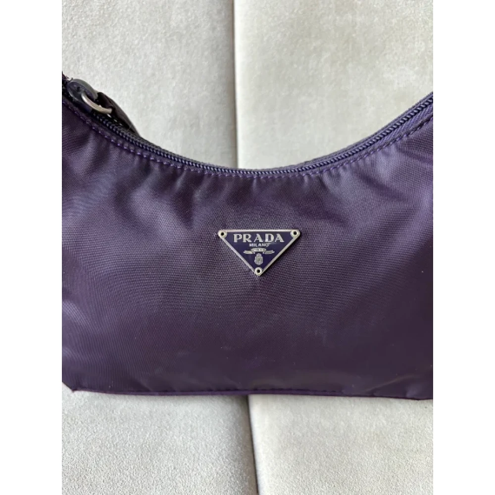 Prada Vintage Pre-owned Leather prada-bags Purple Dames