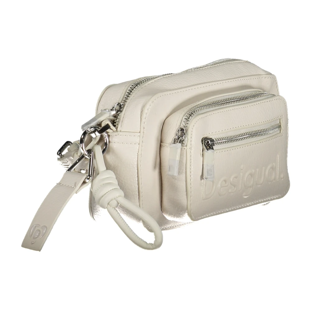 Desigual Witte Schoudertas met Afneembare Banden White Dames