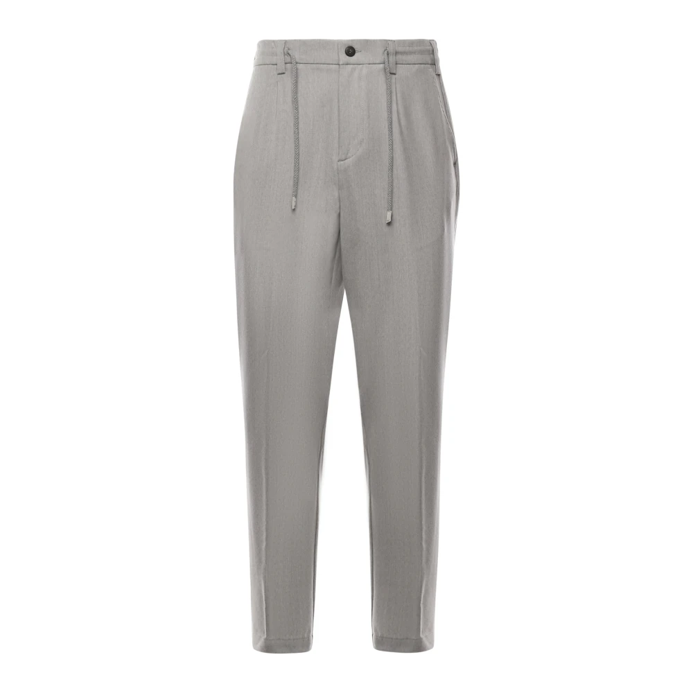 Eleventy Grå Slim-Fit Trousers