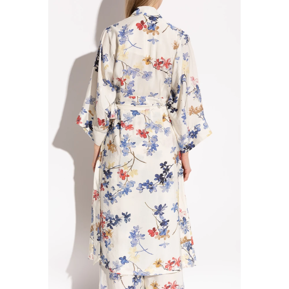 Munthe Wikkeljurk met bloemenpatroon Freileif Beige Dames