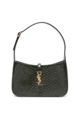 green-python-shoulder-bag
