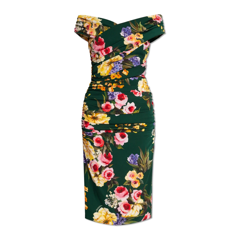 Dolce & Gabbana Zijden jurk Multicolor Dames