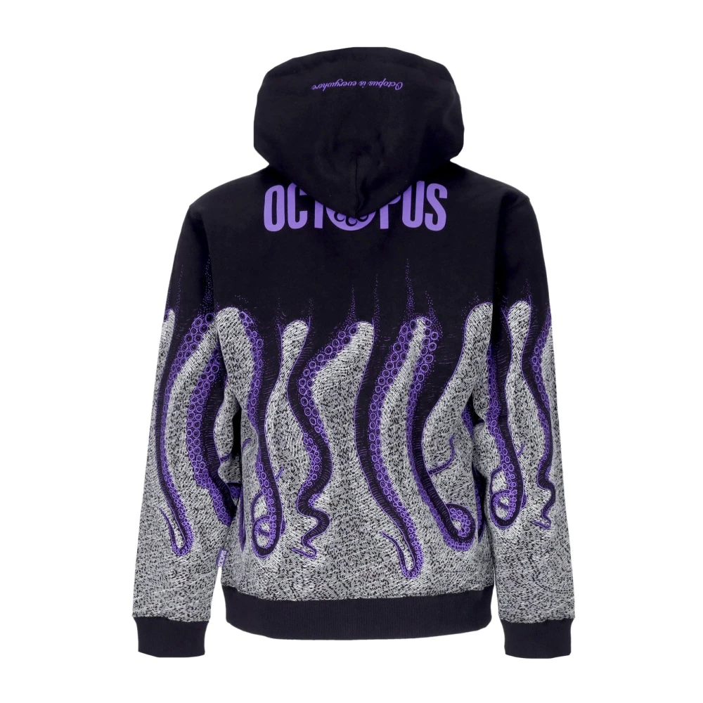 Octopus Overal Rits Hoodie Zwart Multicolor Heren