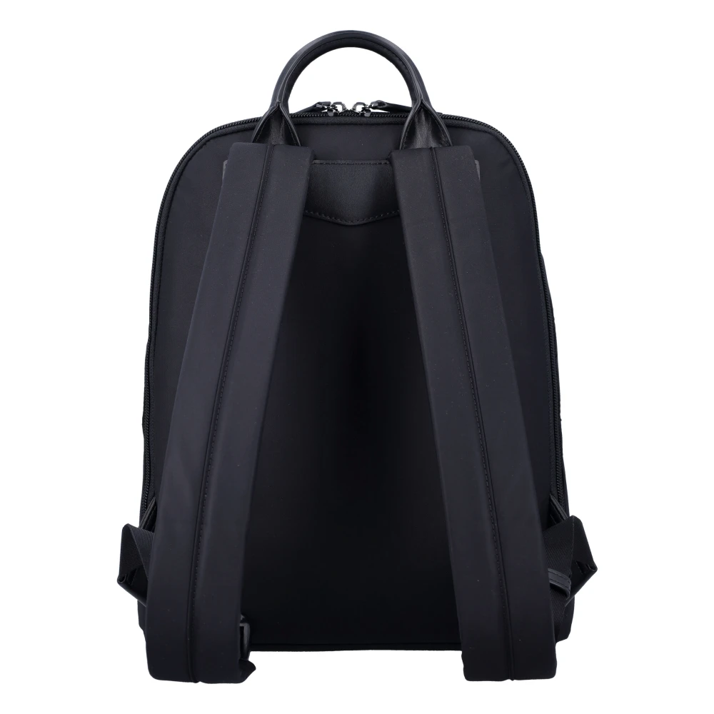 Emporio Armani Zwarte Nylon Rugzak met Leren Accenten Black Heren