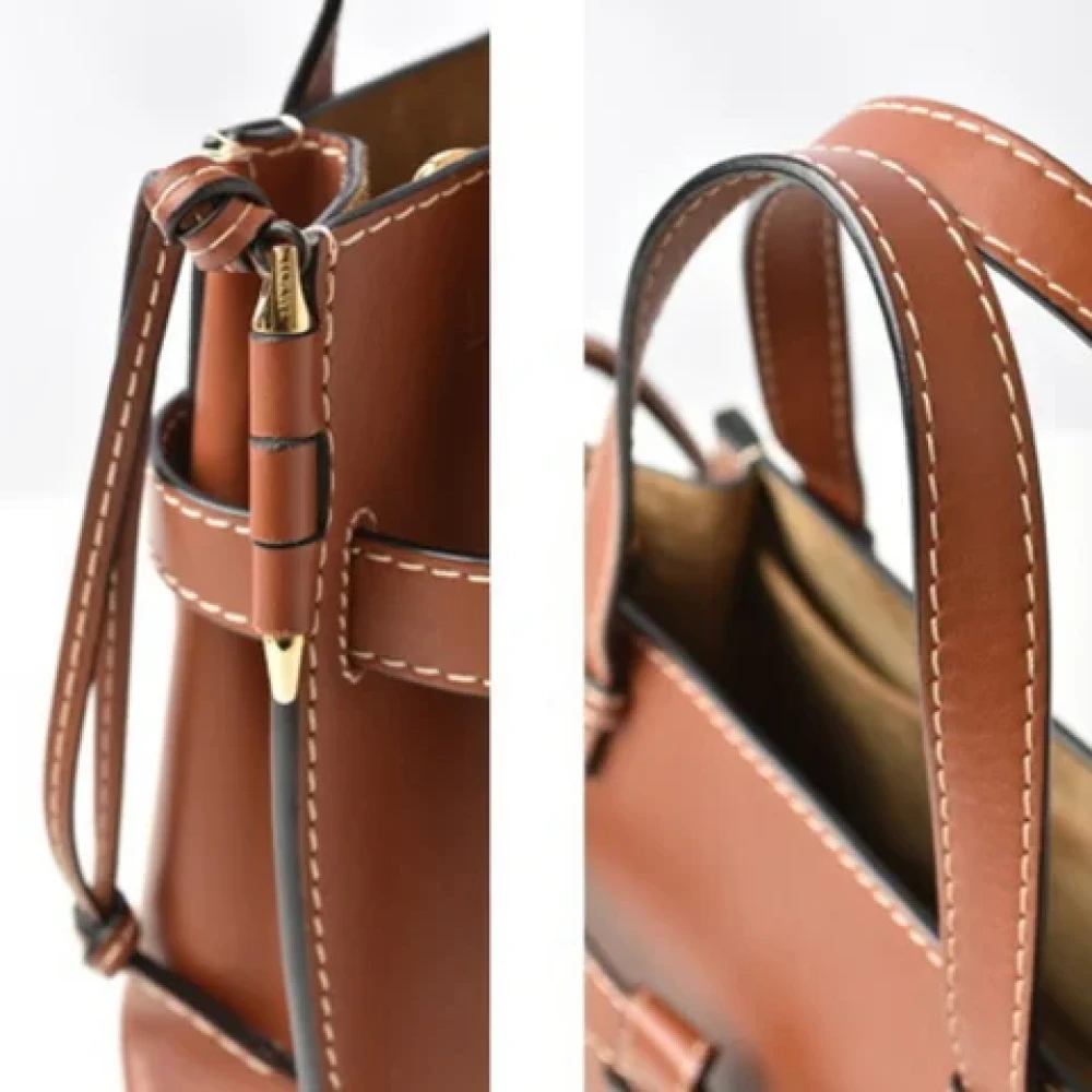 Loewe Pre-owned Fabric handbags Brown Dames