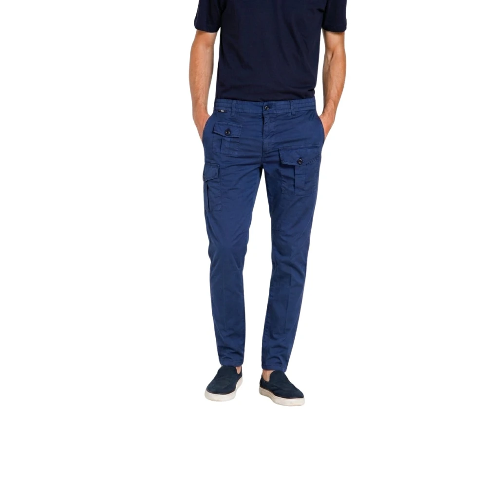 Mason's Herr Blå Byxor L, Bomull, George Coolpocket Cargo Byxor