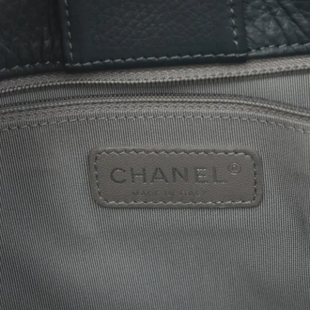 Chanel Vintage Pre-owned Leather totes Blue Dames