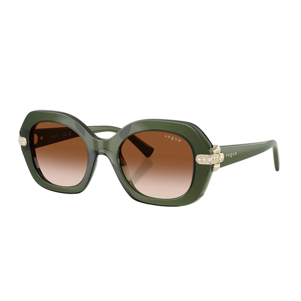 Vogue Eyewear Green/Brown Vo5706sb 328713 Woman Sunglasses Nylon Geometric Normal Nuanced - Image 3