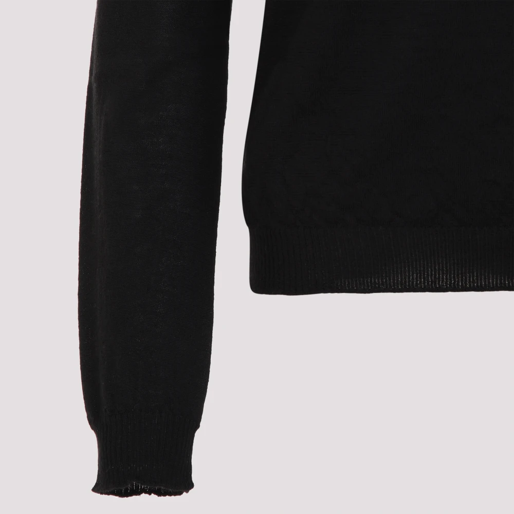 Rick Owens Extreme V-hals Pullover Black Dames