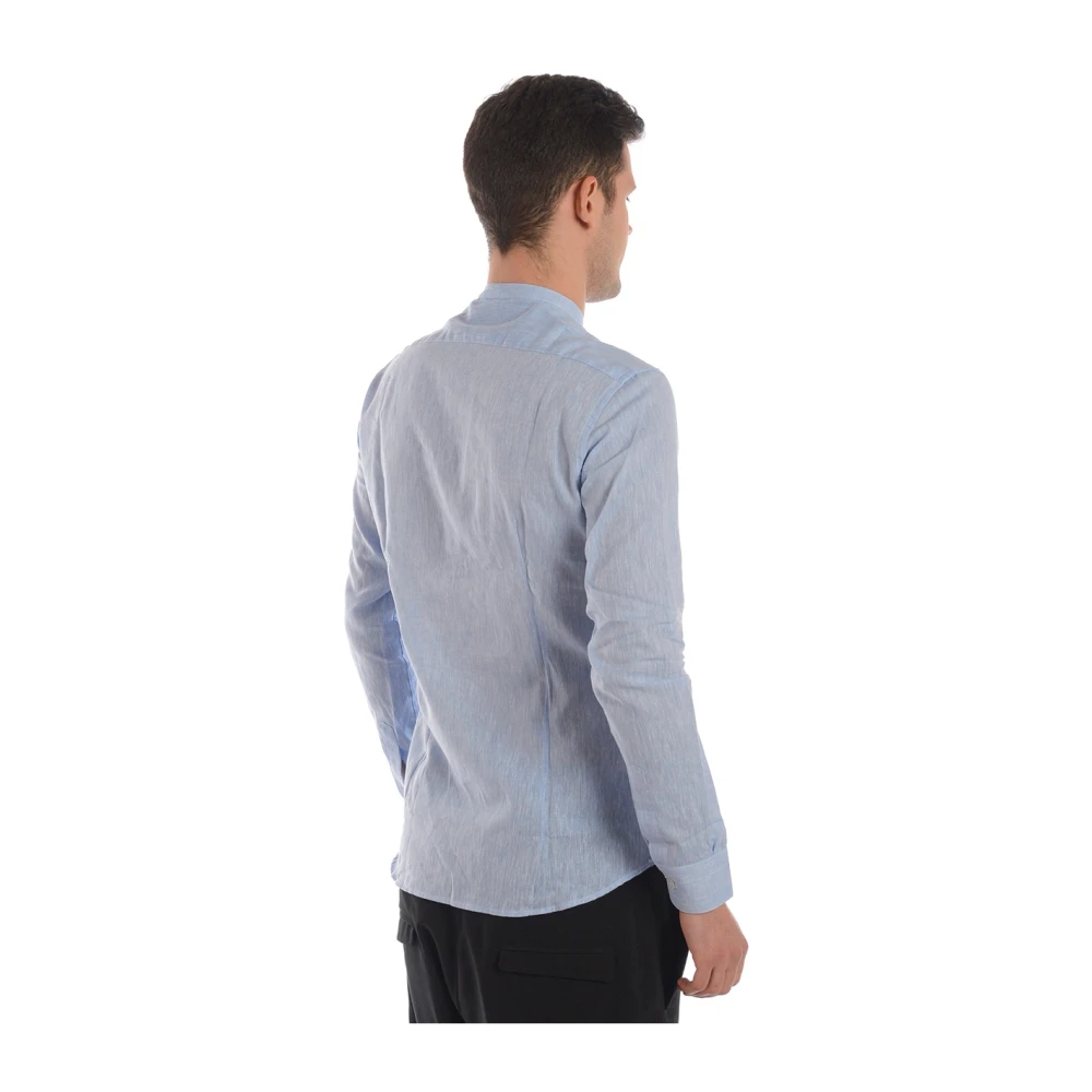 Daniele Alessandrini Koreaanse Stijl Shirt Blue Heren