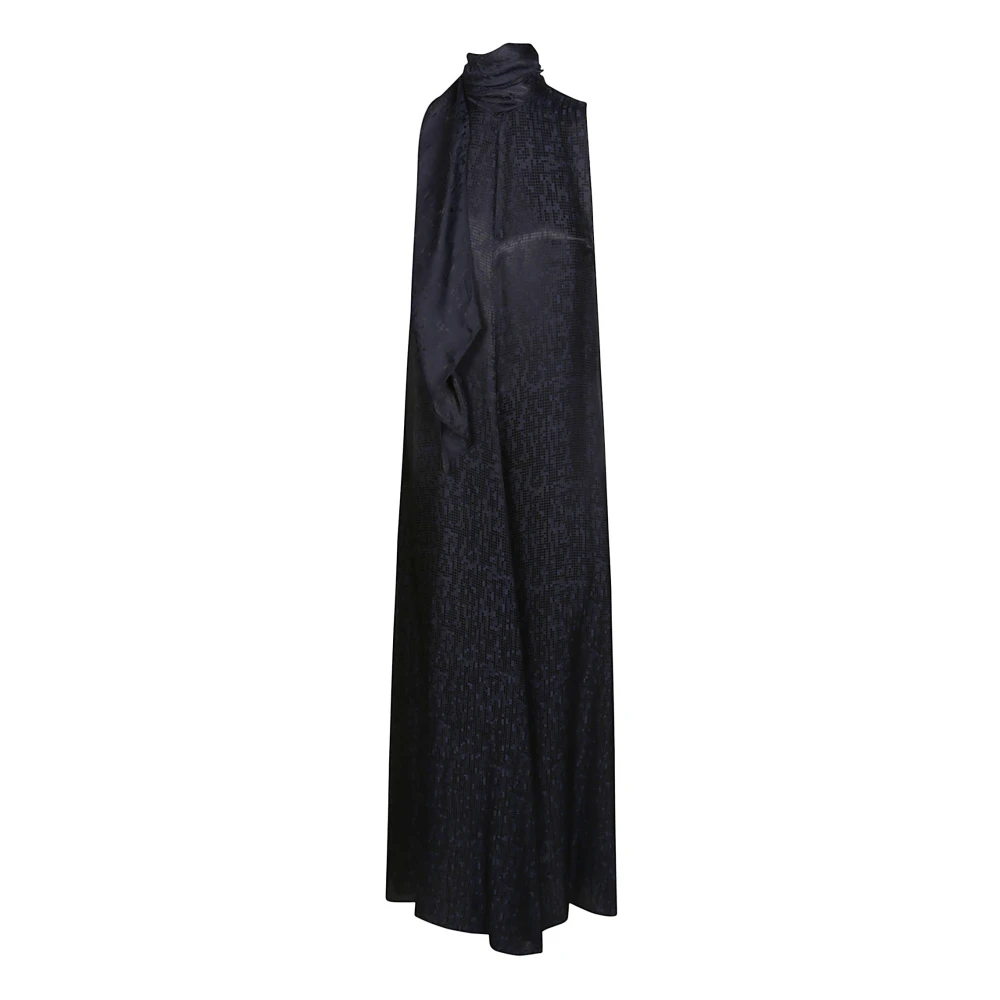Forte Lang Vloeibaar Microdamier Stijlvol Model Blue Dames