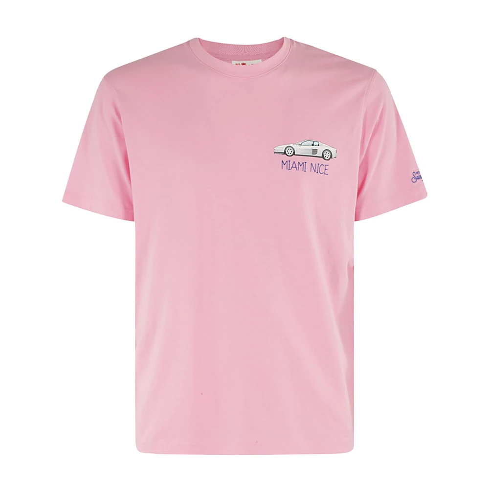 MC2 Saint Barth Klassiek Katoenen T-Shirt Pink Heren