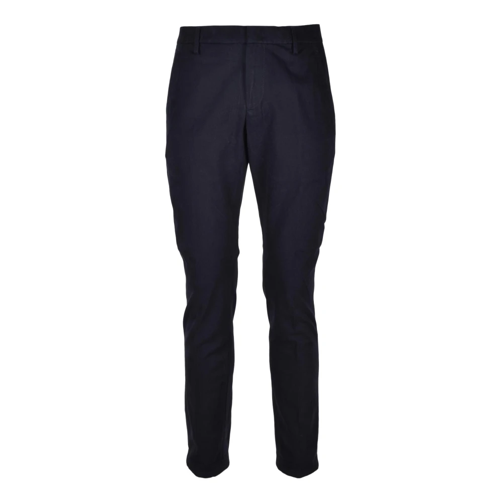 Dondup Katoen Elastaan Broek Blue Heren