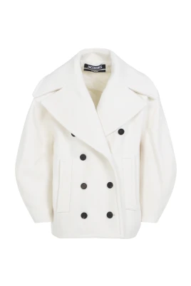 Vit Yllekappa Elegant Stil