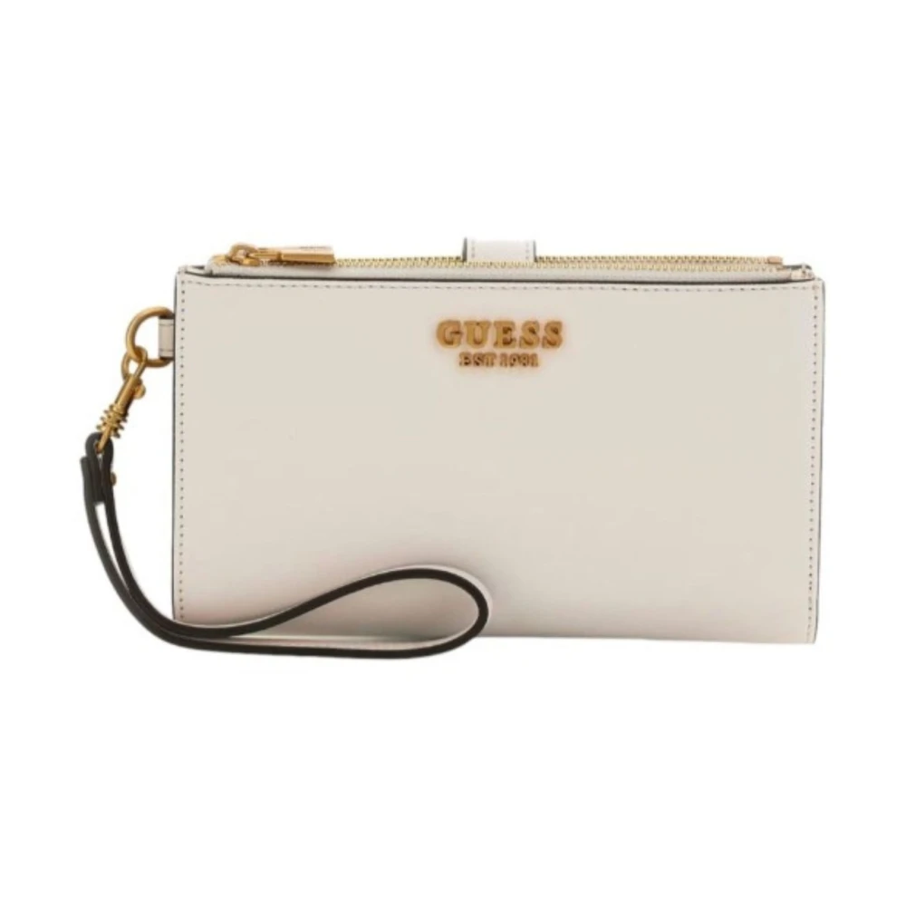 Guess Dubbele Rits Organizer Portemonnee White Dames