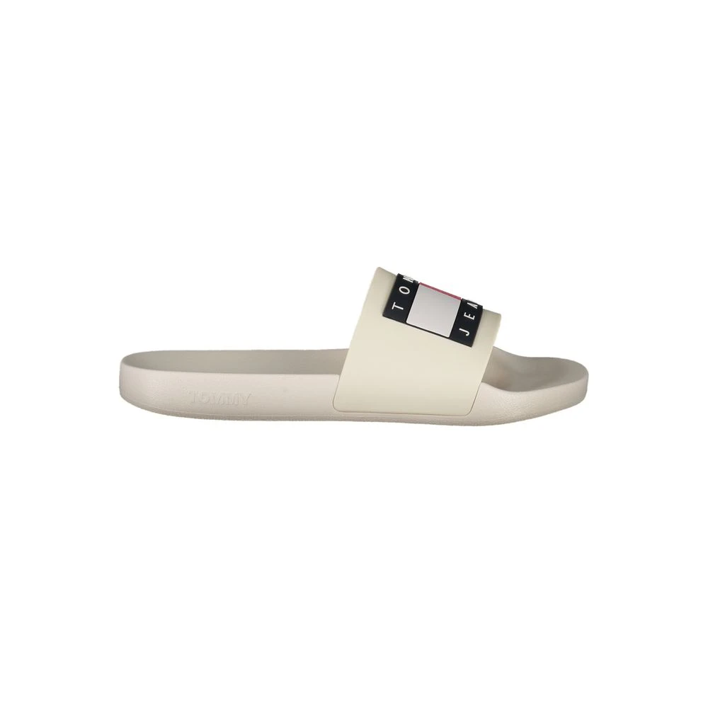 Tommy Hilfiger Men's Beige Polyethylene Sandal - Sliders - 12 Uk- Shoes