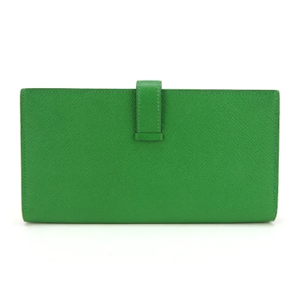 Hermès Vintage Pre-owned Leather wallets Green Dames