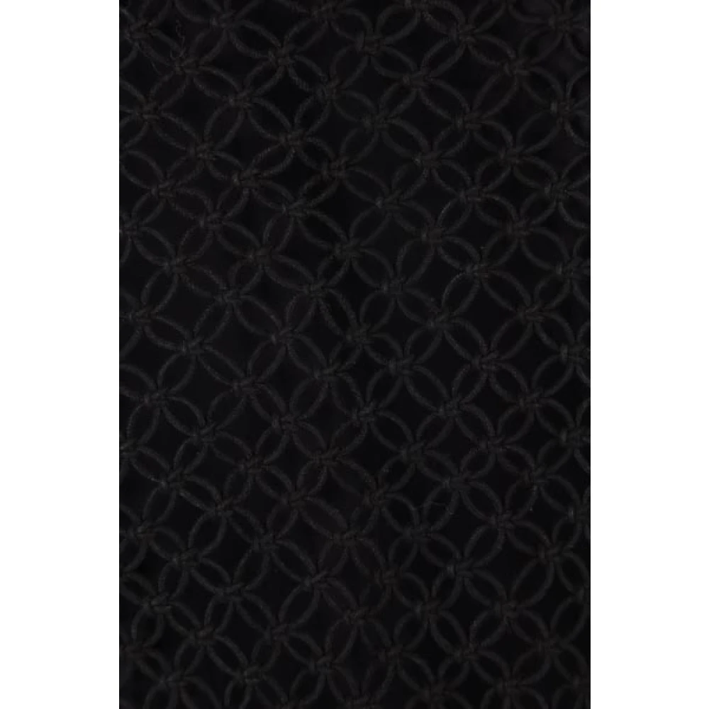 Wales Bonner Handgemaakte Zwarte Katoenen Macramé Midi Rok met Ghanese Houten en Gerecyclede Glaskralen Black Dames