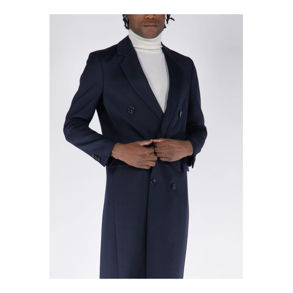 PT Torino Double-Breasted Coats Blue Heren