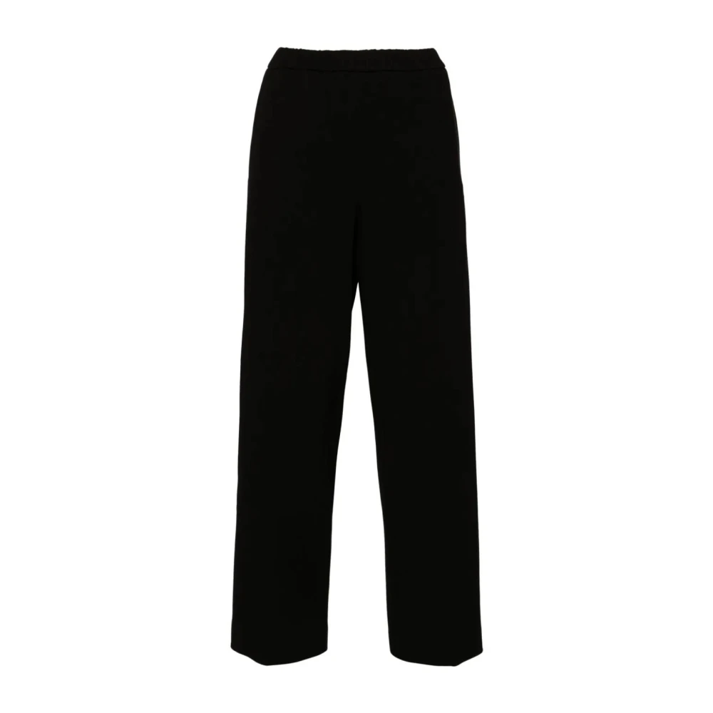 Fabiana Filippi Black Straight Trousers, Female, S, Elegant Trousers