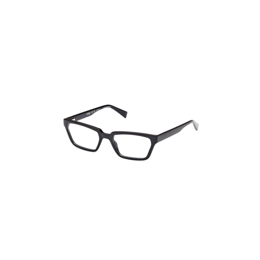 Guess Unisex Black Glasses, 54 Mm, Rectangular Optical Frame