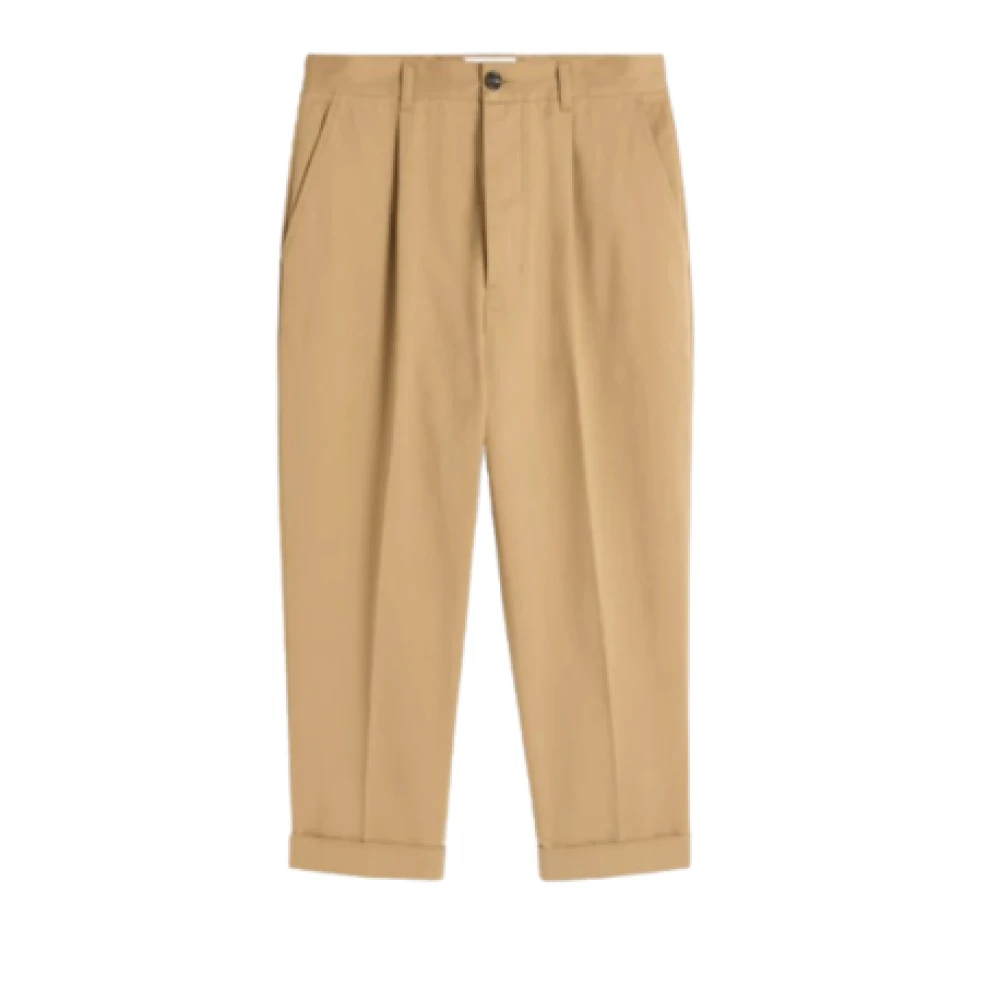 Ami Paris Modern Carrot Fit Pants Beige Heren