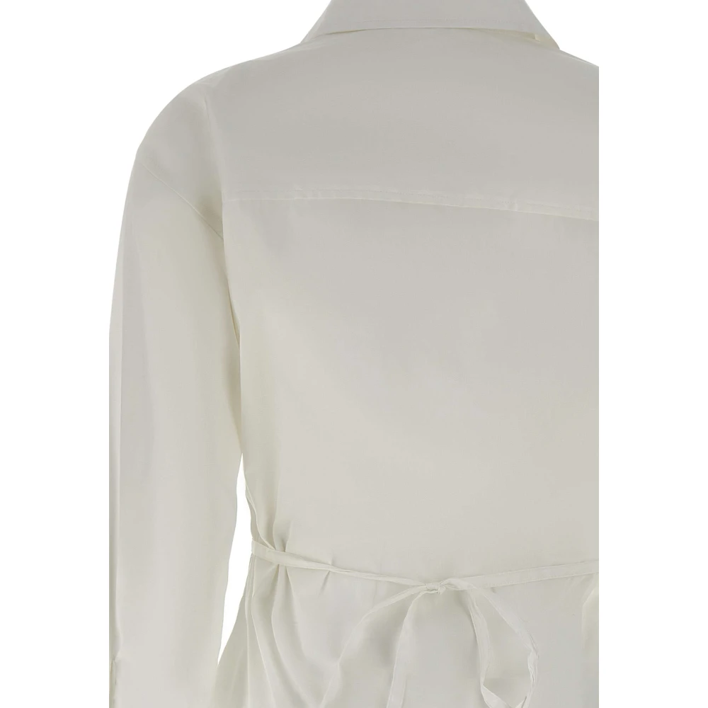 Diesel Witte Poplin Overhemd met Ovaal Logo White Dames
