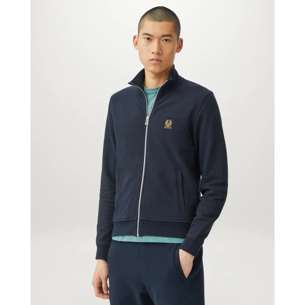 Belstaff Volledige ritssluiting sweatshirt donker inkt Blue Heren