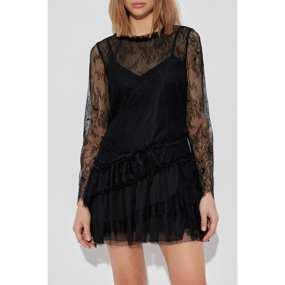 Loveshackfancy Jurk Amberlrigh Black Dames
