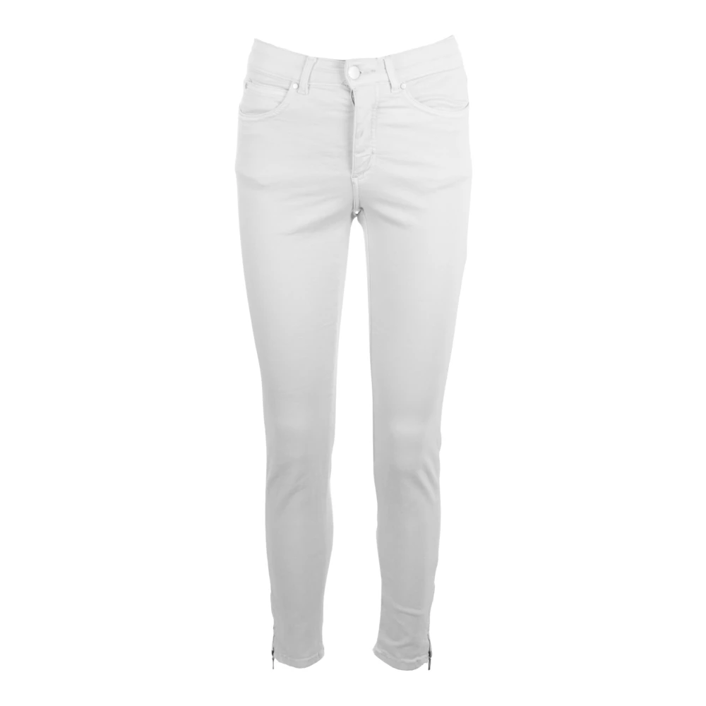 C.ro Women's White Trousers 5226/525 - Slim-Fit Trousers - L - Trousers