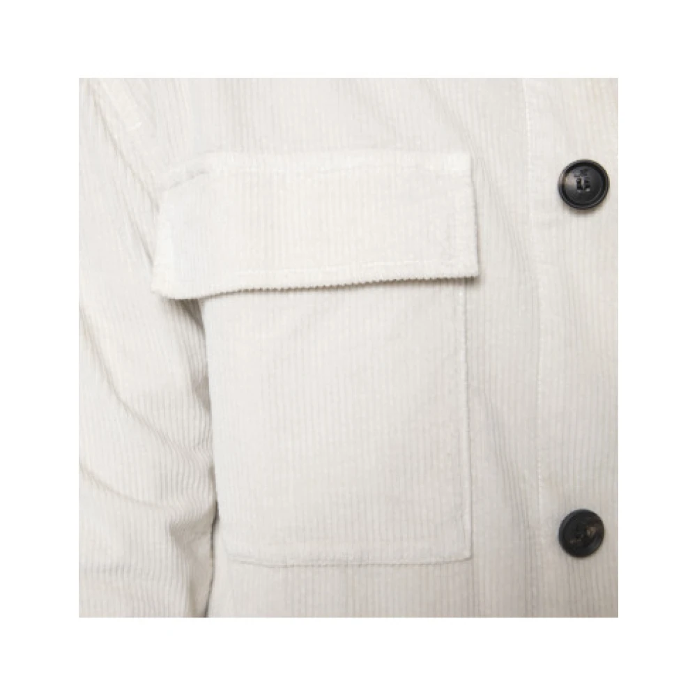 Mason's Corduroy Overhemd in Beige White Heren