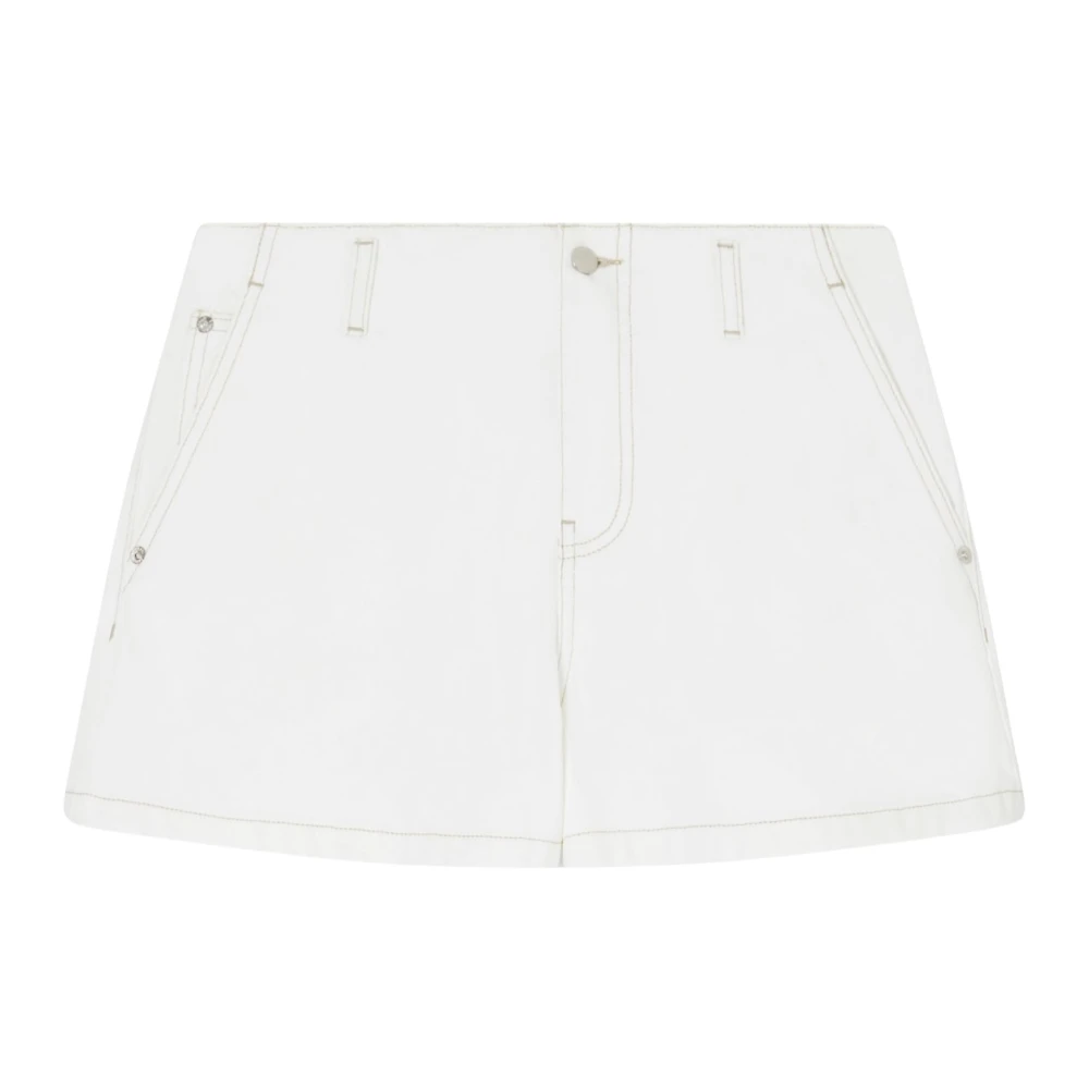 Emporio Armani Women's White Denim Shorts, W26, Sweat Shorts