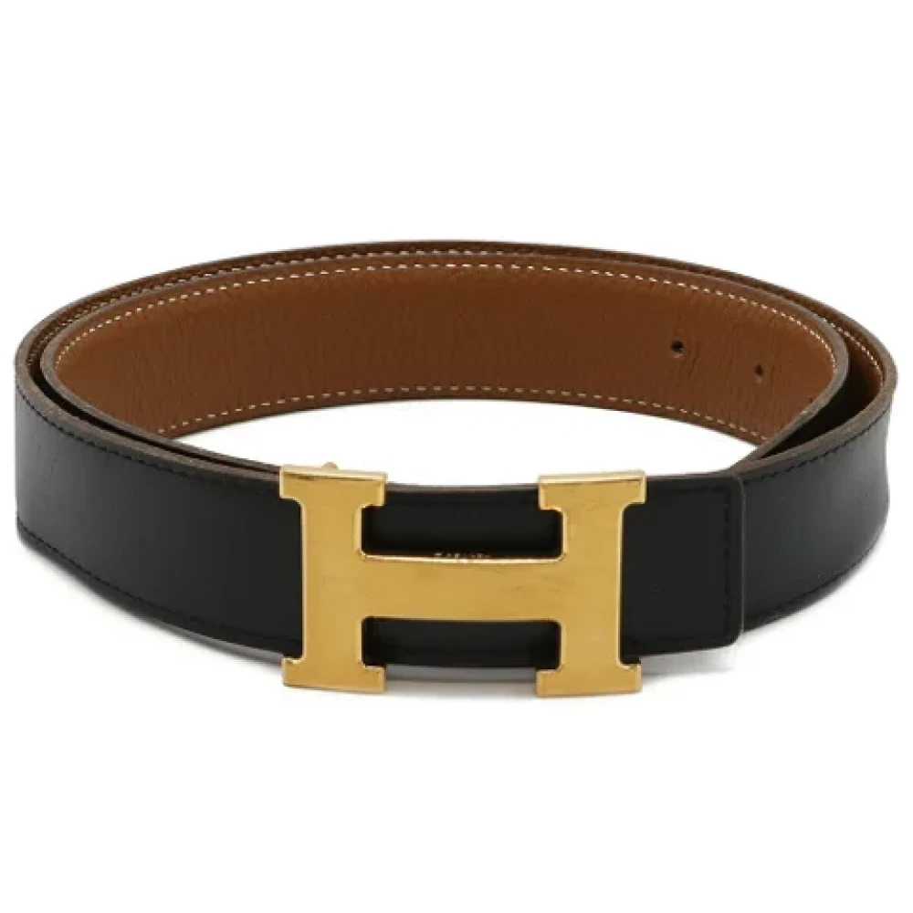 Hermès Vintage Pre-owned Leather belts Black Heren