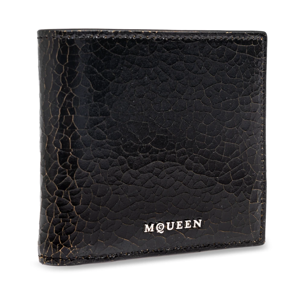 alexander mcqueen Leren portemonnee Black Heren